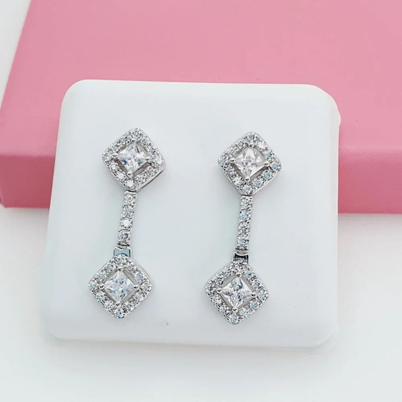 "925 Sterling Silver Cubic Zirconia Earrings, U19254677 - Picture 3 of 11